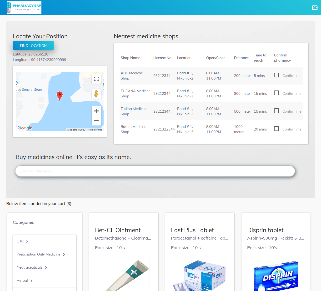 Online order management